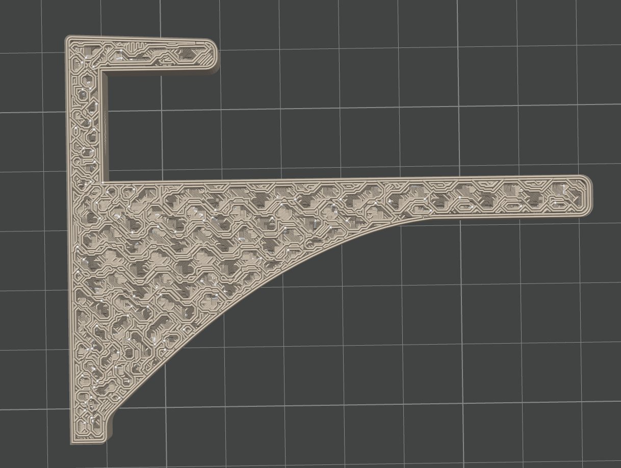 Optimized bracket front view in Bambu Studio