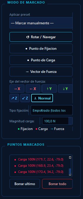 Formetric marking mode UI panel